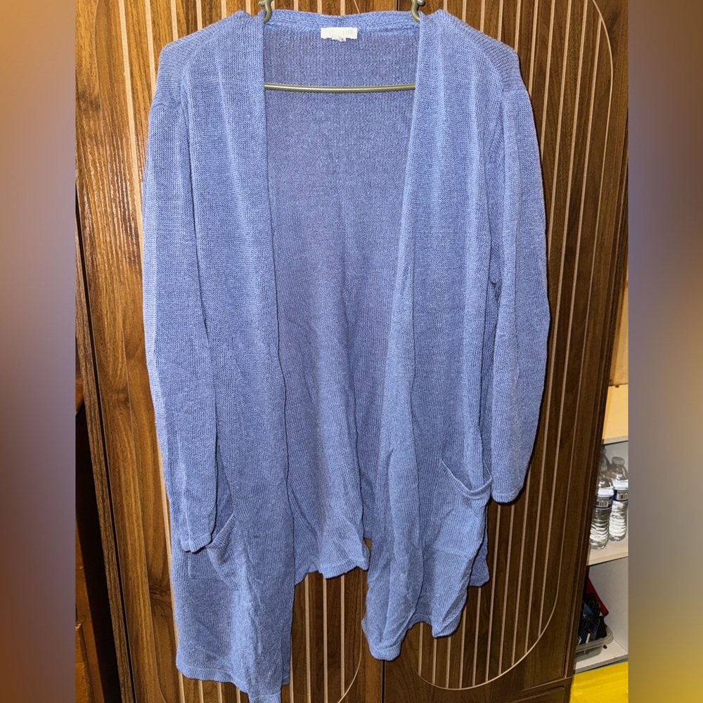 J. Jill Soft Blue Cardigan Sweater